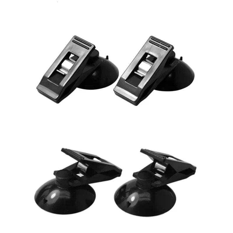 1 Pair Car Interior Window Suction Cap Clips Holders For Sunshade Curtains.