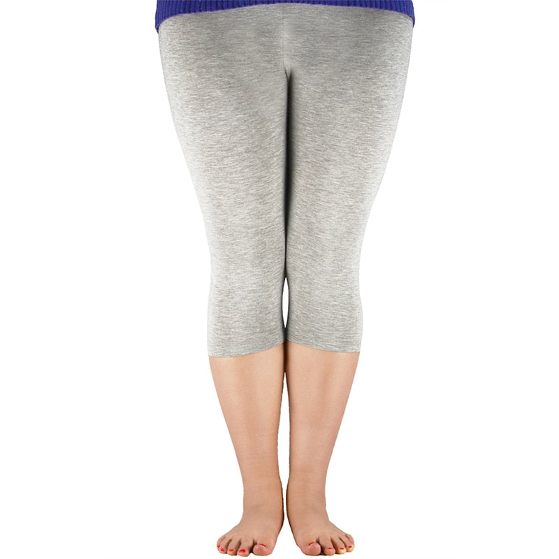 Women's High Stretch Capri Style Casual Bamboo Fiber Leggings. Come in Plus Sizes.