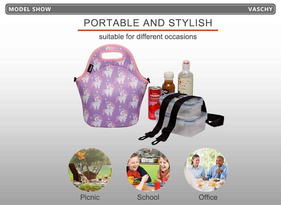 VASCHY Insulated Water Resistant Lunch Bag.