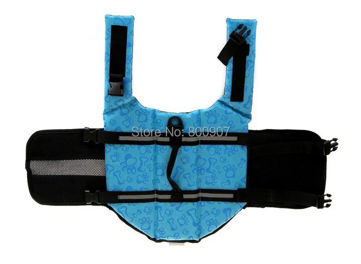 Pet water safety vest with summer prints.