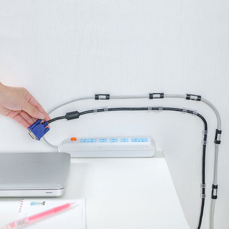 20Pcs Portable USB Cord Cable Clips.