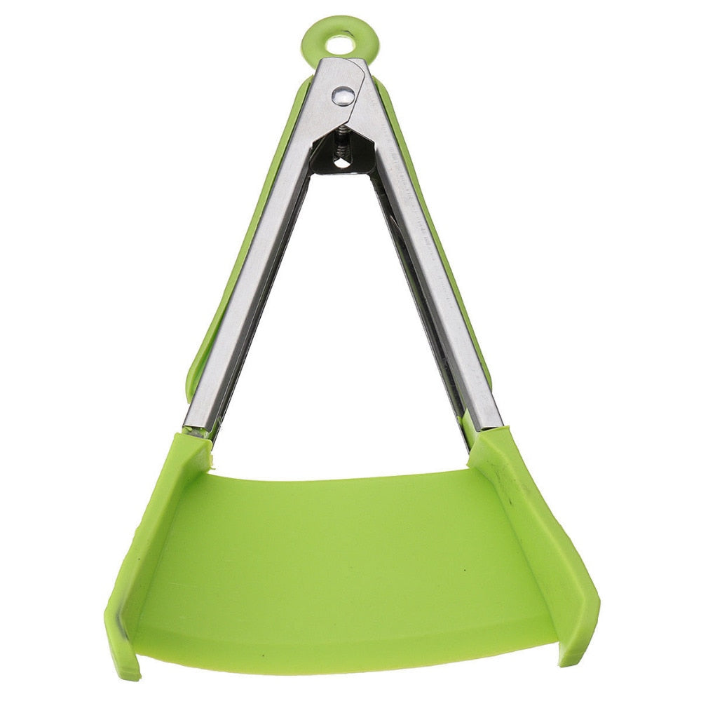 2 in 1 Silicone Non-stick Heat Resistant Tongs/Spatula.