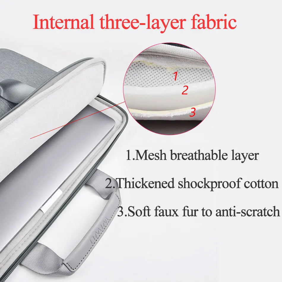 WiWU Waterproof Laptop Bag 15.3,16, 15.6, 14.2,Or 13.3  For MacBook Air Or Notebook Bag