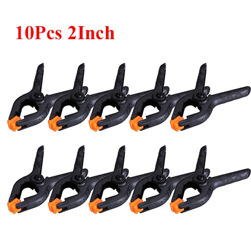 2/3/4/6/9inch Adjustable Plastic Spring Clamps for Woodworking.