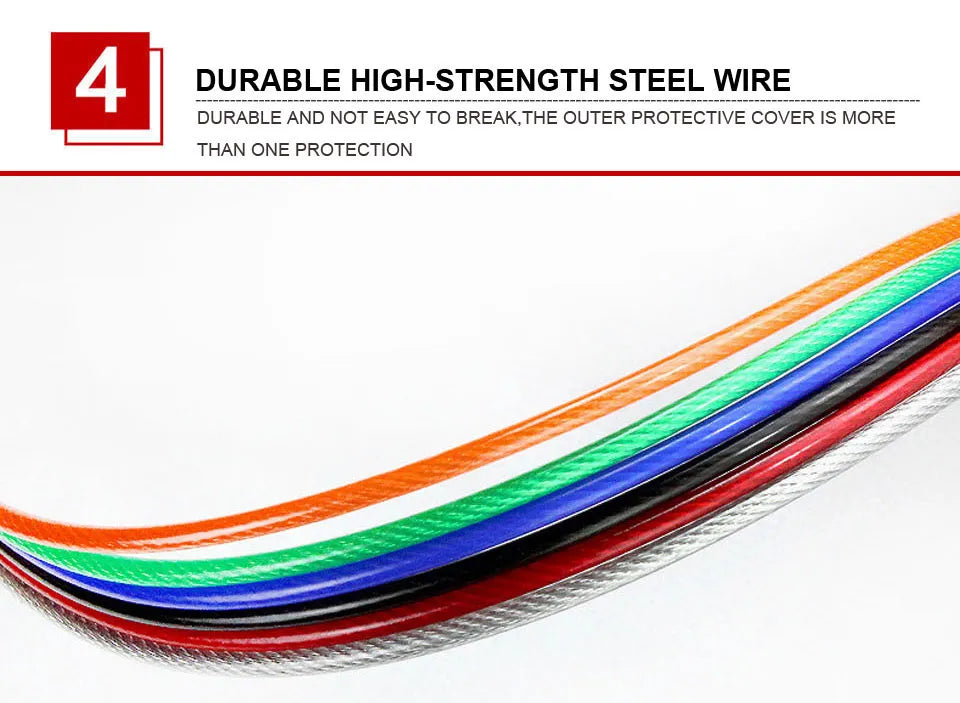 AOLIKES 1PCS Cross fit Wire And PVC Speed Jump Rope With Carrying Bag