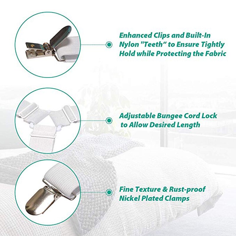 4Pcs Fastener Bed Grip Sheet Clips.