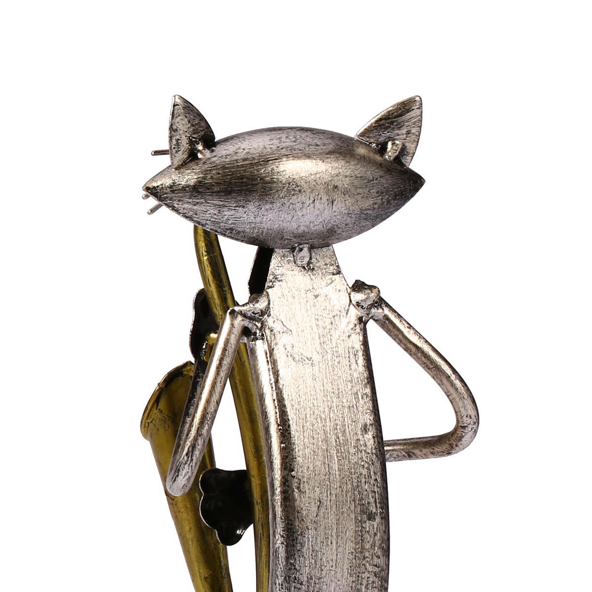 Tooarts Metal Cat Figurines Playing instruments and Singing.
