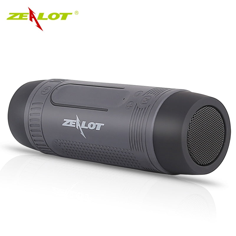 Zealot S1 Waterproof, Wireless Bluetooth Speaker With Bike Mount and Flashlight.