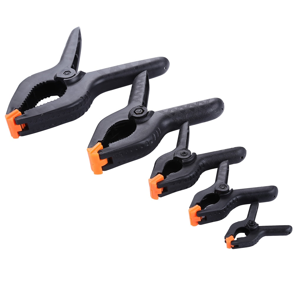 2/3/4/6/9inch Adjustable Plastic Spring Clamps for Woodworking.