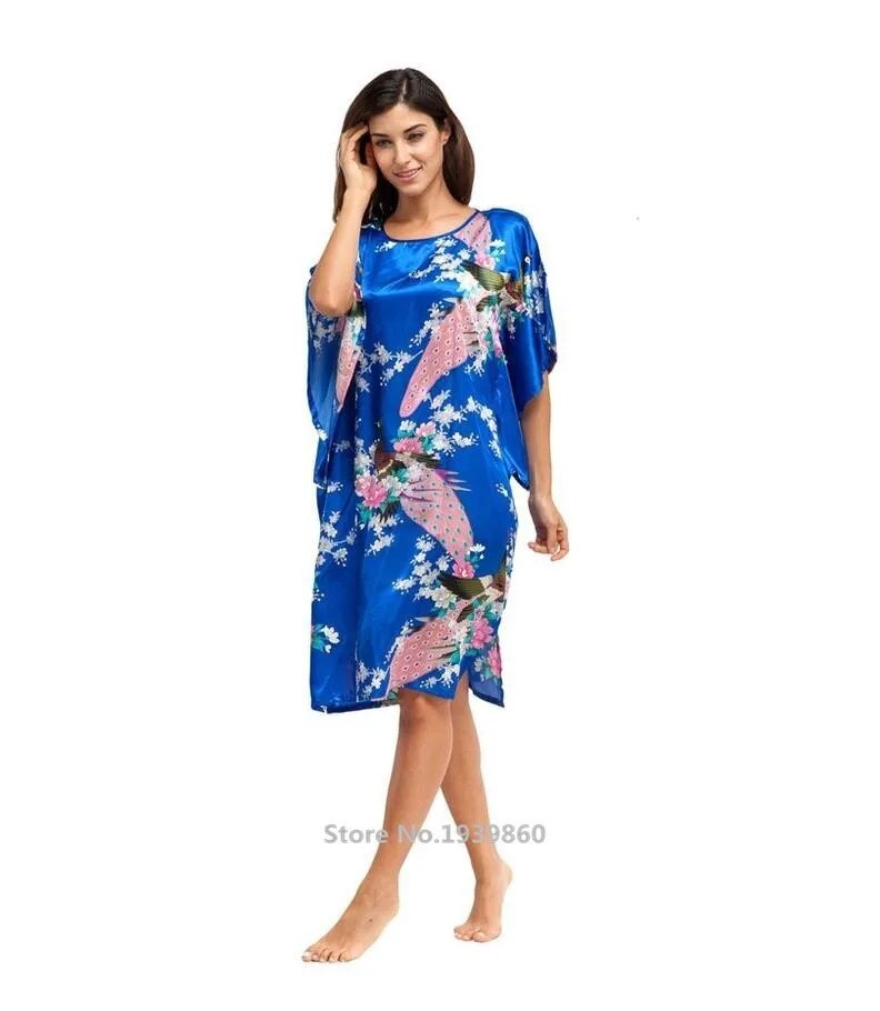 Women's Silk Short Sleeve Nightshirt.