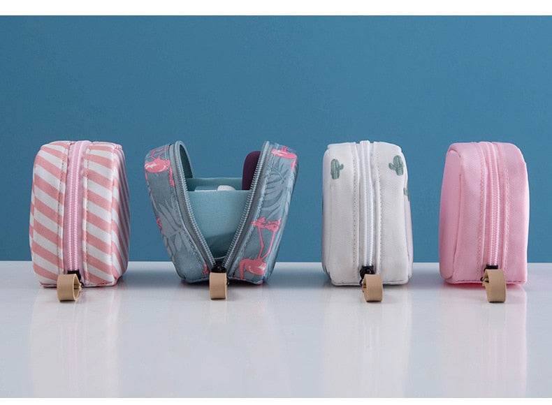 Mini Cosmetic Bag For Travel. Larger Organizer For Toiletries.