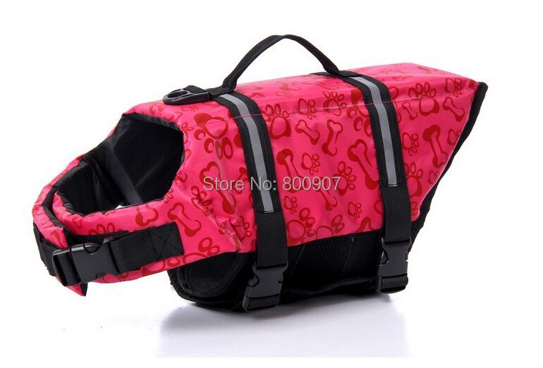 Pet water safety vest with summer prints.