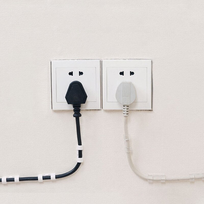 20Pcs Portable USB Cord Cable Clips.