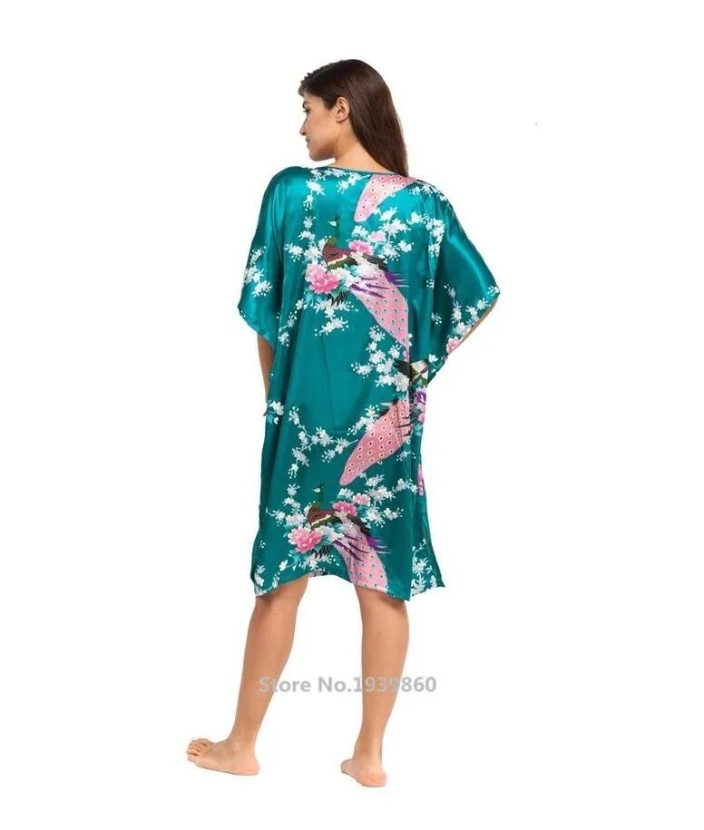 Women's Silk Short Sleeve Nightshirt.