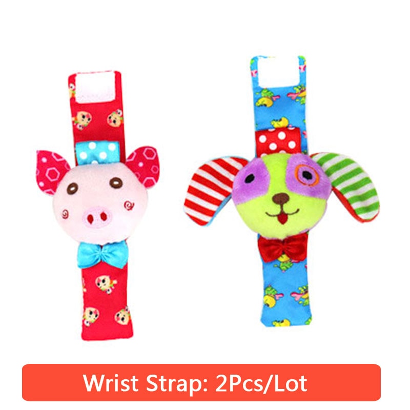 0-12 Months Baby Animal Socks+ Rattle OR Wrist Strap +Rattles.