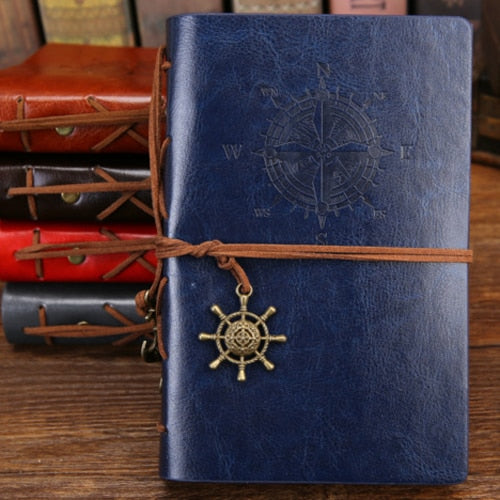 Retro Pirate Anchors Leather Notebook/Journal with Replaceable Stationery