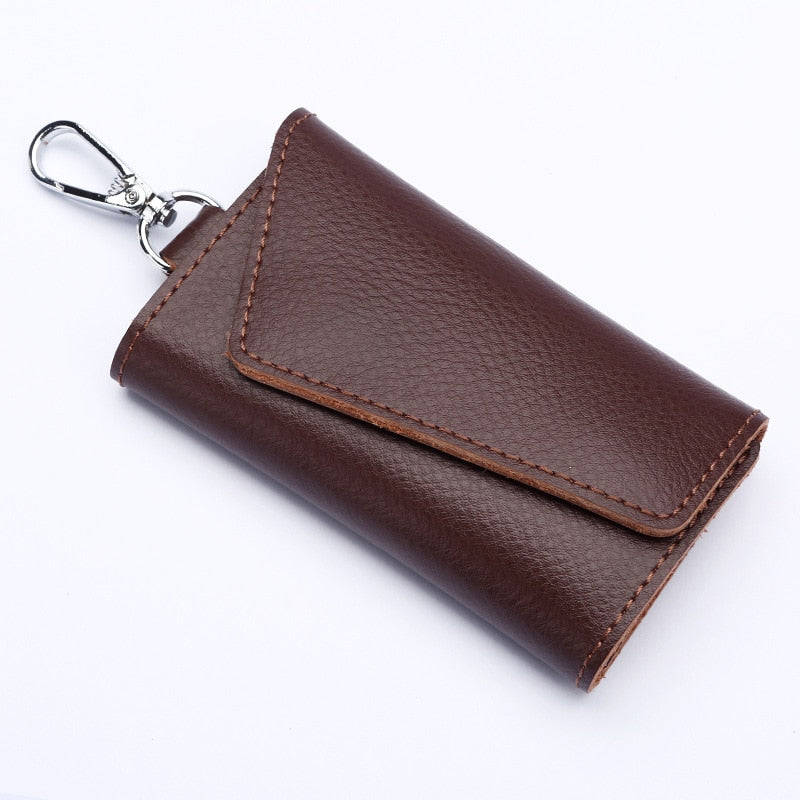 Genuine Leather Wallet and Multi Keychain Organizer For Men & Women.