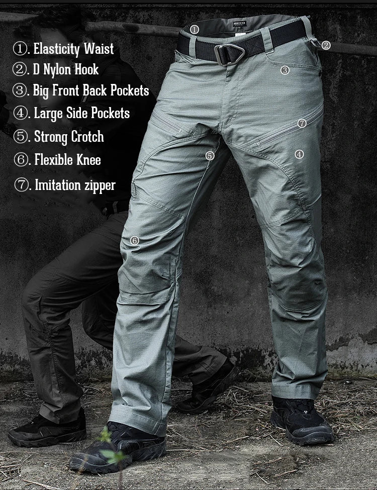 Men's Tactical Waterproof, Multi Pocket Cargo Pants