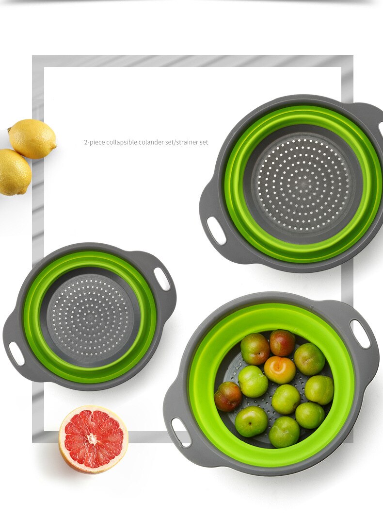 Foldable vegetable, fruit strainer.