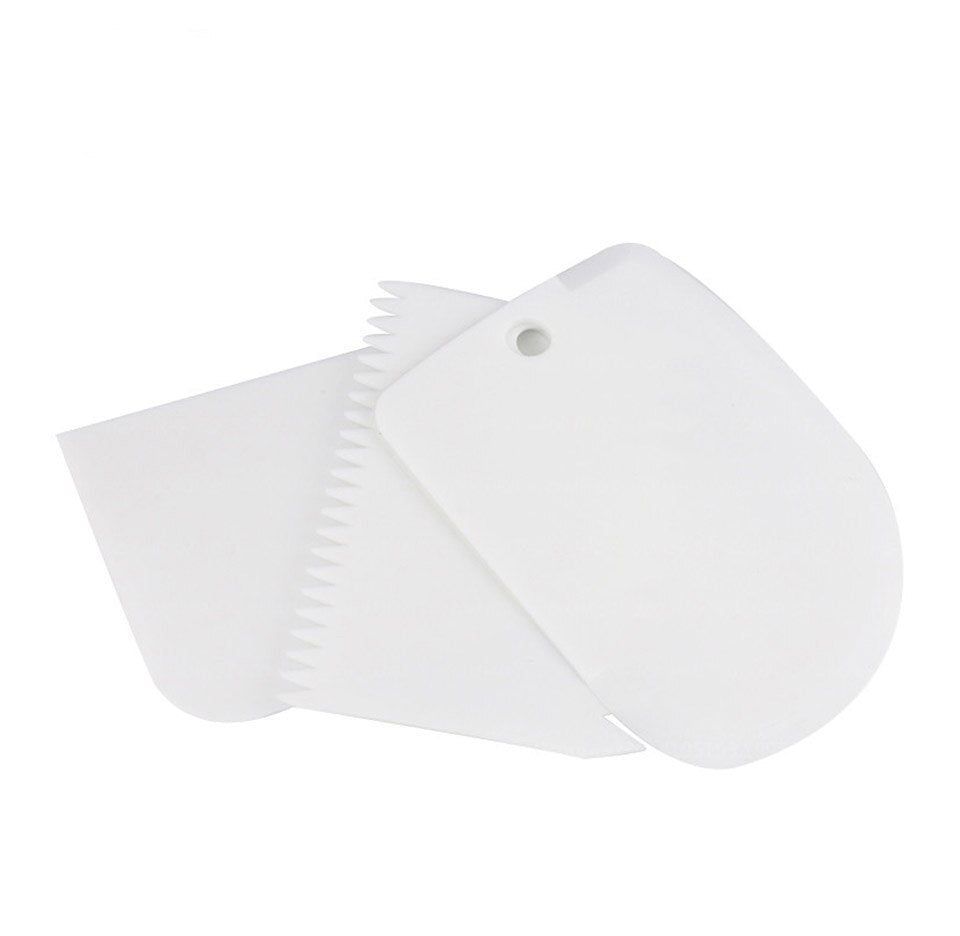 3pcs/Set Plastic Baking Spatulas For Cakes and Pastries.