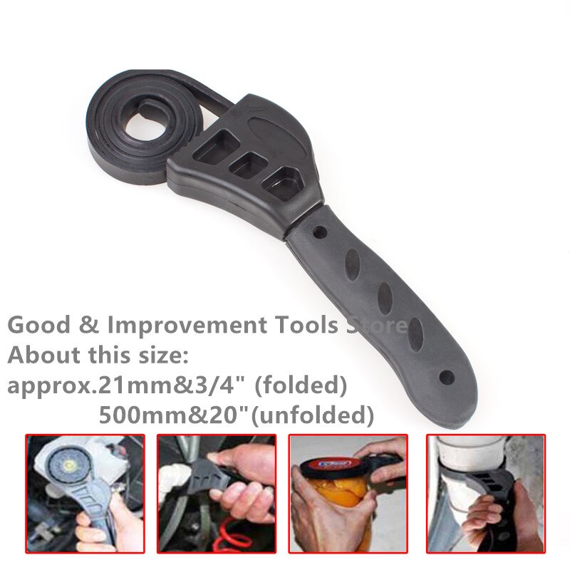 50cm Adjustable Rubber Spanner Strap Universal Wrench.