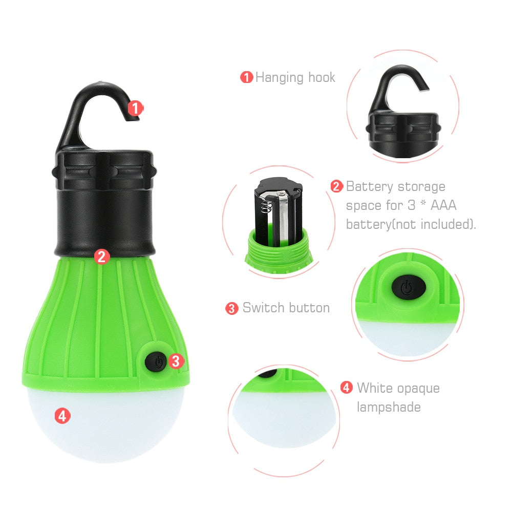 Mini Portable Emergency Lantern. Great for camping and lights on the beach. AAA battery not included.