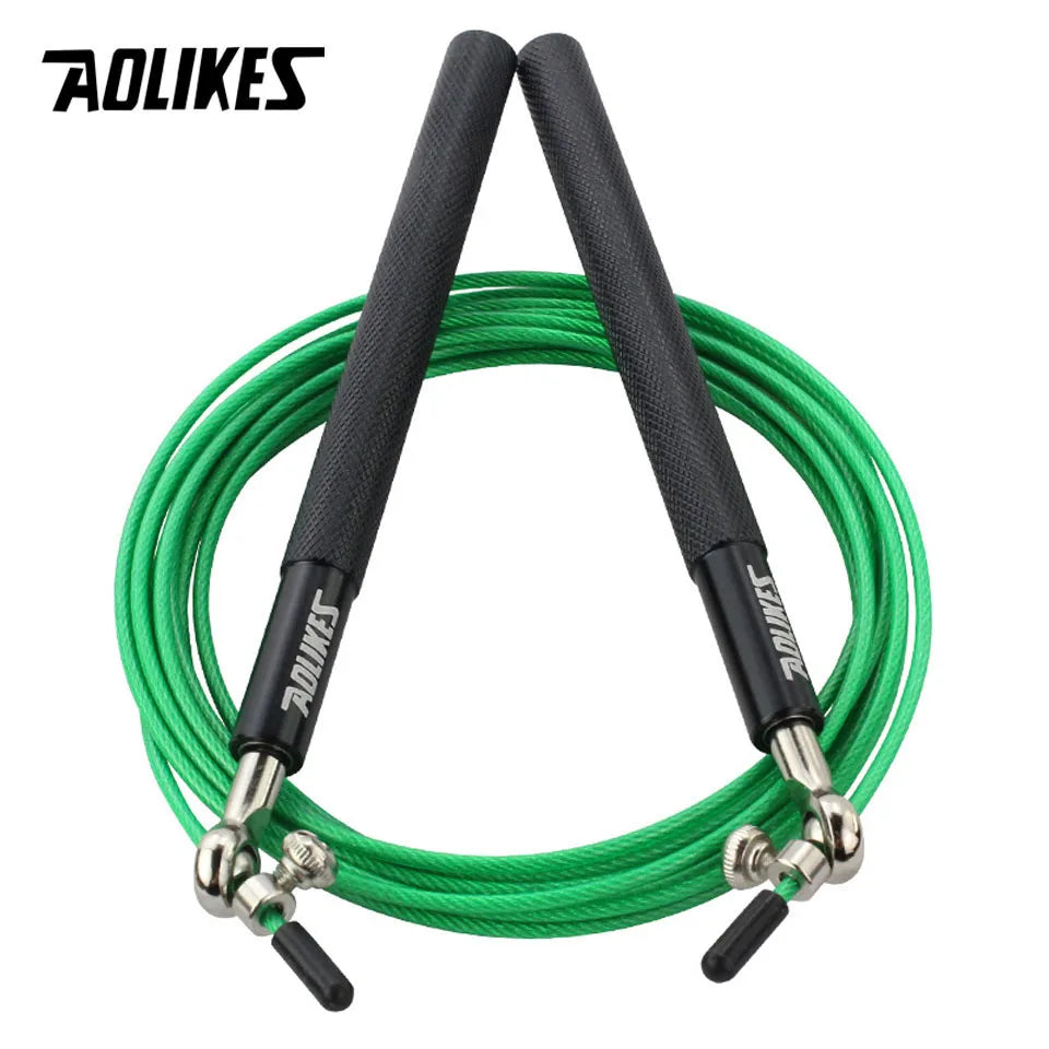 AOLIKES 1PCS Cross fit Wire And PVC Speed Jump Rope With Carrying Bag
