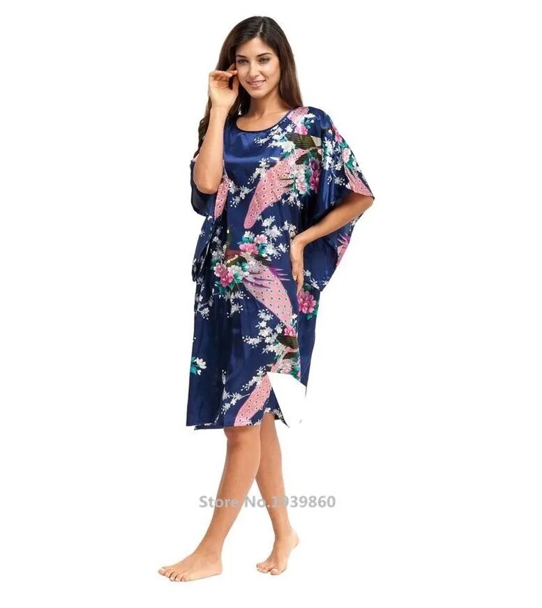 Women's Silk Short Sleeve Nightshirt.