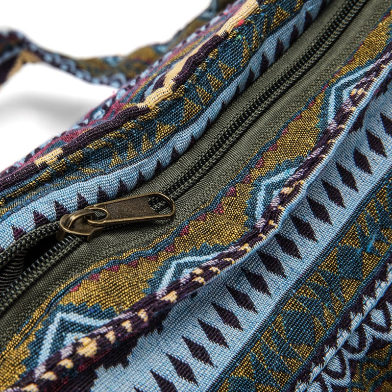 Annmouler Women's Cotton Crossbody Shoulder Bag With Multiple Pockets.
