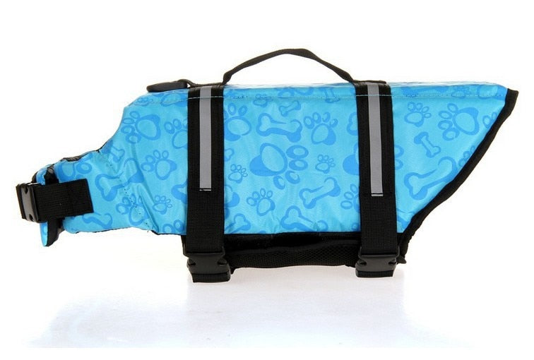 Pet water safety vest with summer prints.