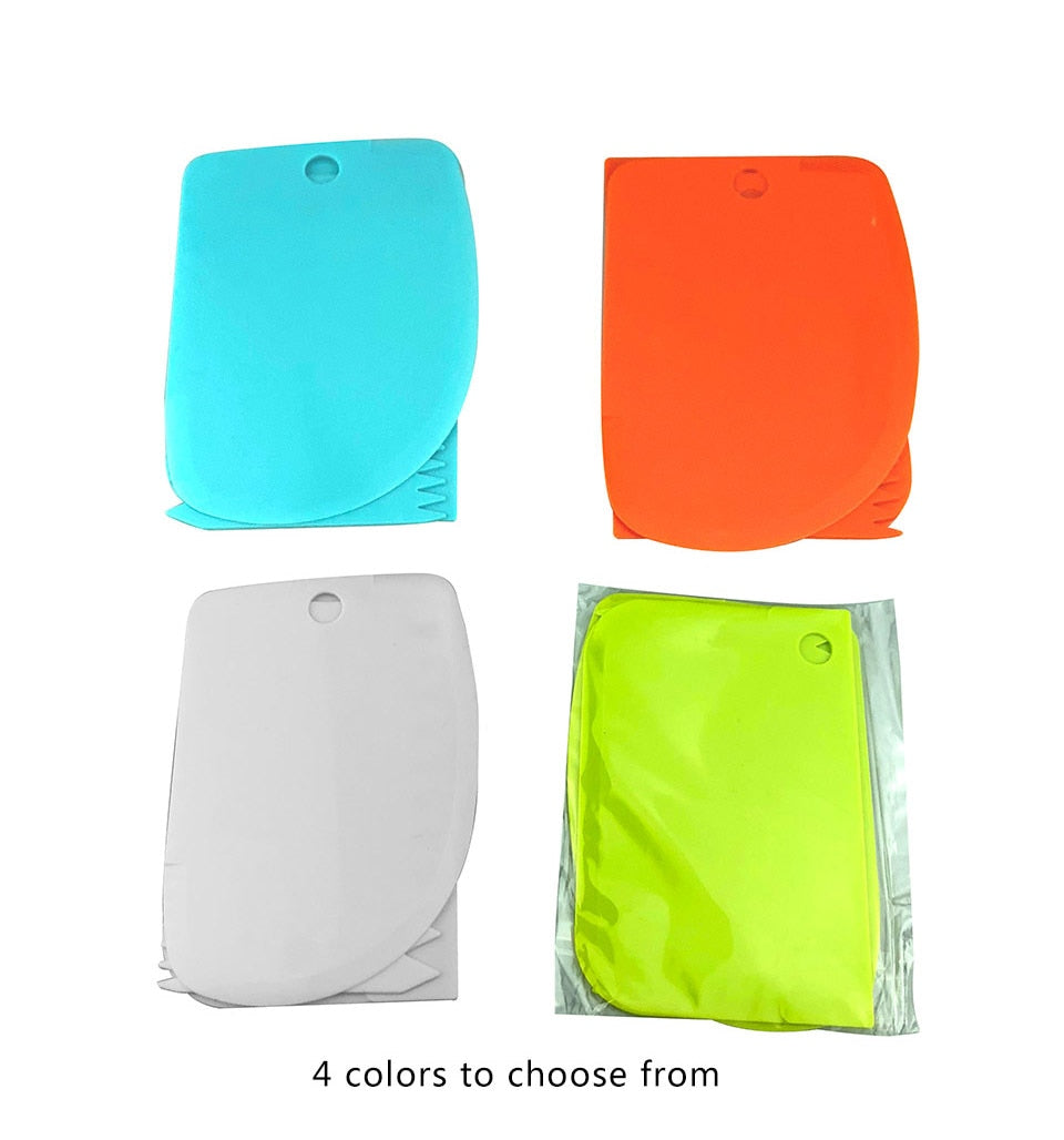 3pcs/Set Plastic Baking Spatulas For Cakes and Pastries.
