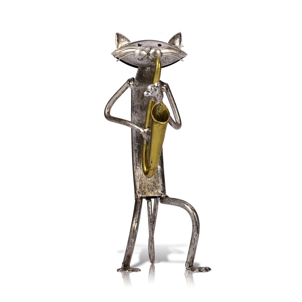 Tooarts Metal Cat Figurines Playing instruments and Singing.