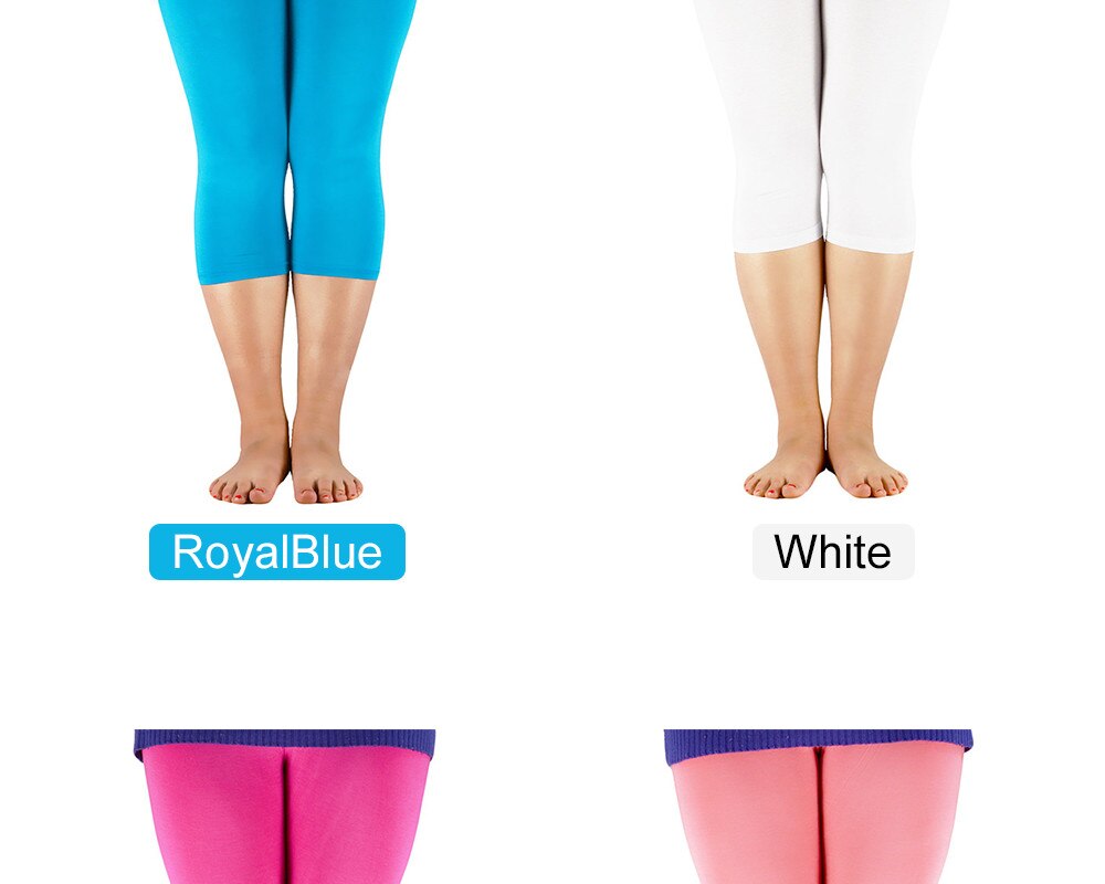 Women's High Stretch Capri Style Casual Bamboo Fiber Leggings. Come in Plus Sizes.
