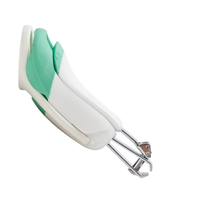Foldable stainless steel baby nail clipper with magnifier safety zoom glass.
