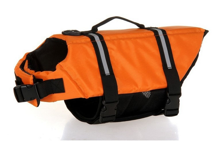 Pet water safety vest with summer prints.