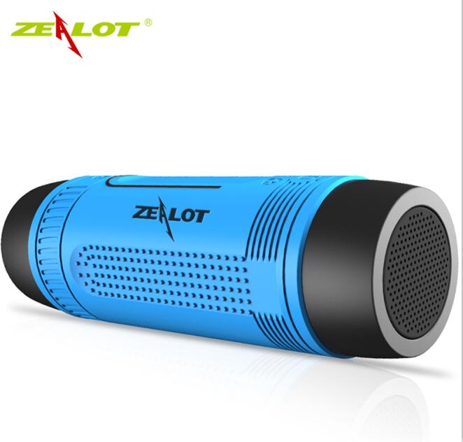 Zealot S1 Waterproof, Wireless Bluetooth Speaker With Bike Mount and Flashlight.