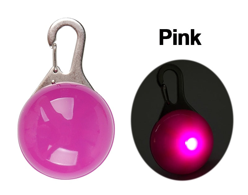 LED Night Safety Glowing Pendant That Clips on to Your Dogs Collar OR Can Clip on to Personal Key Chains.