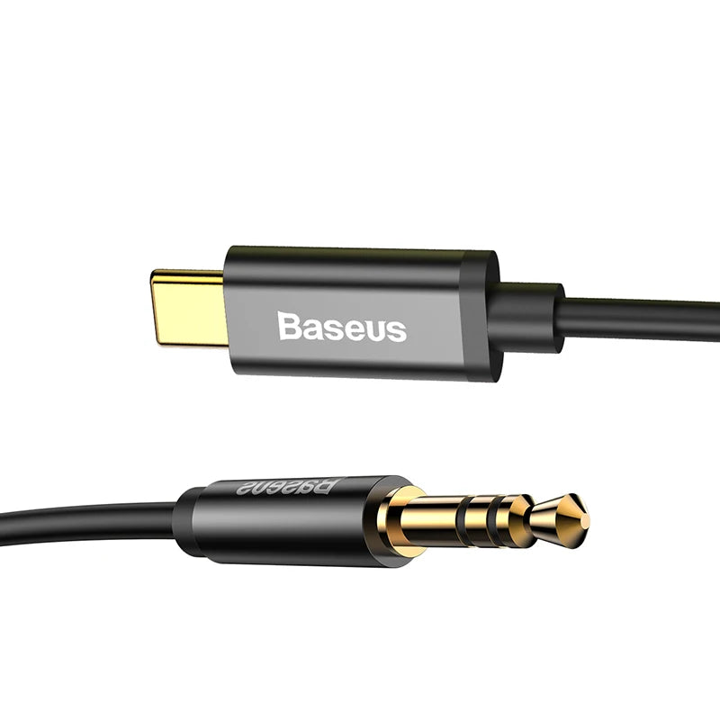 Baseus USB Type C Male Aux Audio Cable to 3.5mm Jack For Headphone Headset