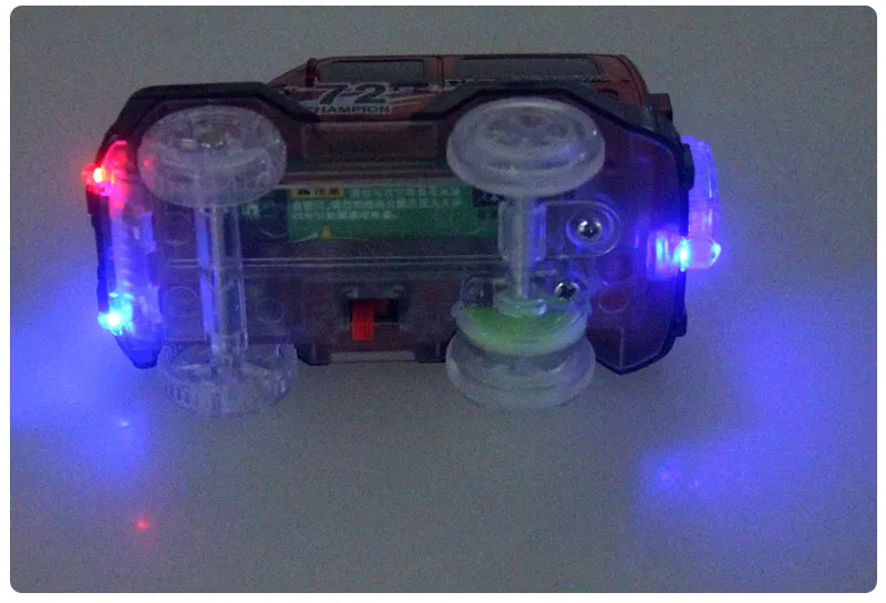 Flexible Glowing Race Track Set. Amount Of Pieces And Number Of Cars Vary.