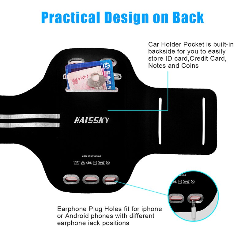 Sports running armband case for iPhone X XS 6s 7 8 5 5s SE Samsung.