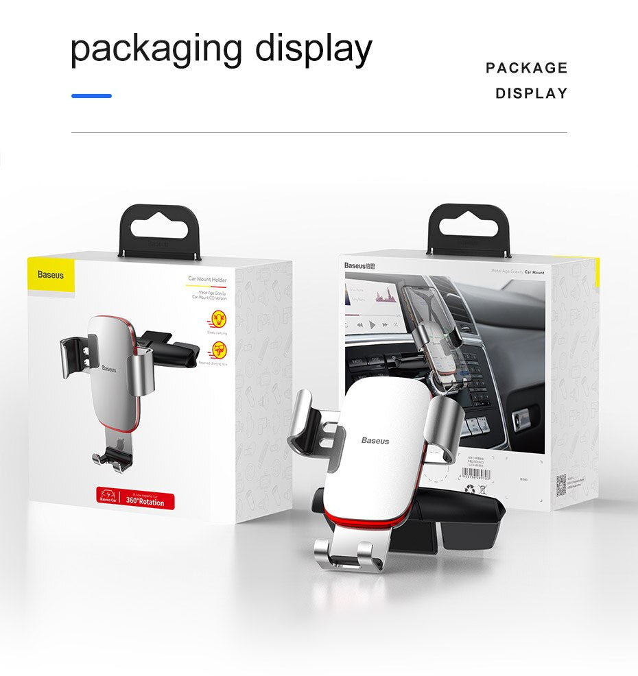 Car cell phone holder mounts in the CD player Suitable for iphones and Samsung mobiles.