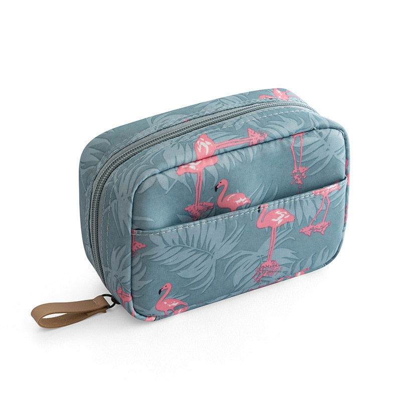 Mini Cosmetic Bag For Travel. Larger Organizer For Toiletries.