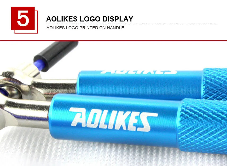 AOLIKES 1PCS Cross fit Wire And PVC Speed Jump Rope With Carrying Bag