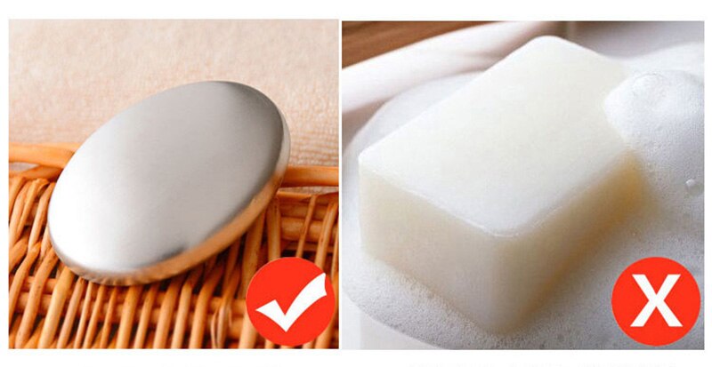 Stainless Steel Deodorizing Metal Soap. Eliminates odors such as garlic and fish.