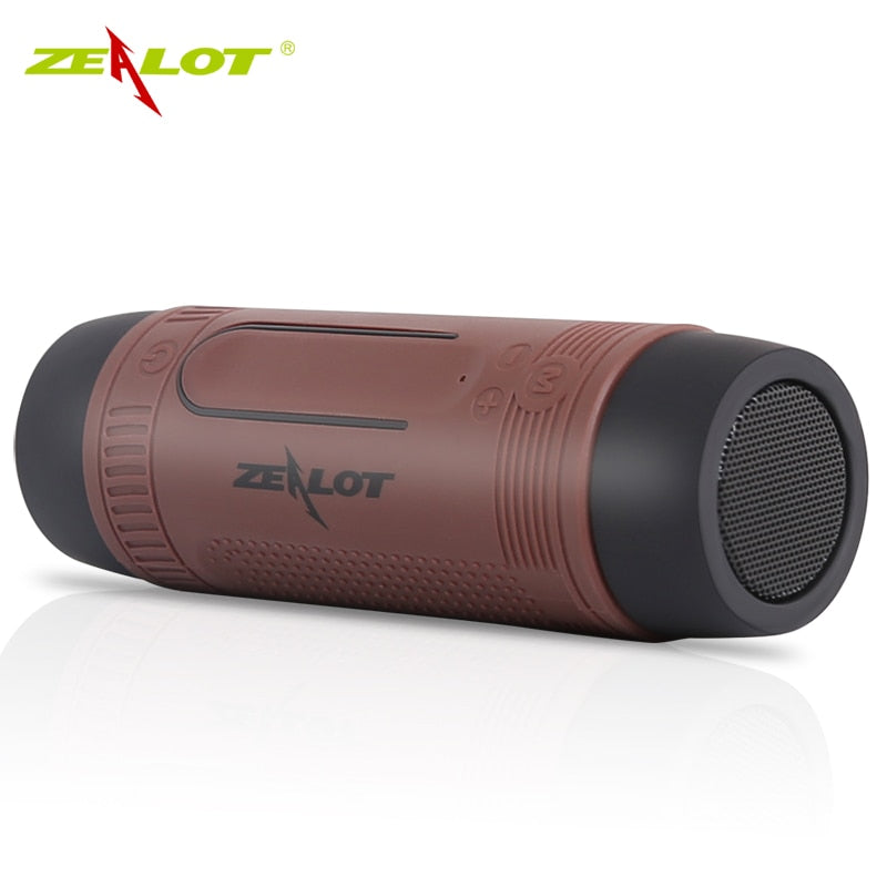 Zealot S1 Waterproof, Wireless Bluetooth Speaker With Bike Mount and Flashlight.