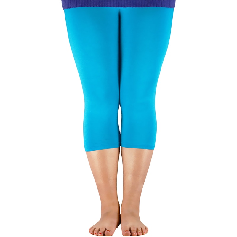 Women's High Stretch Capri Style Casual Bamboo Fiber Leggings. Come in Plus Sizes.