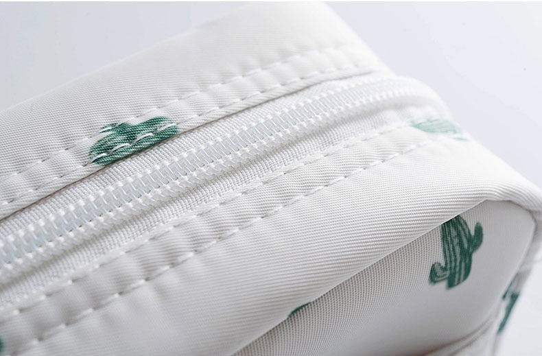 Mini Cosmetic Bag For Travel. Larger Organizer For Toiletries.