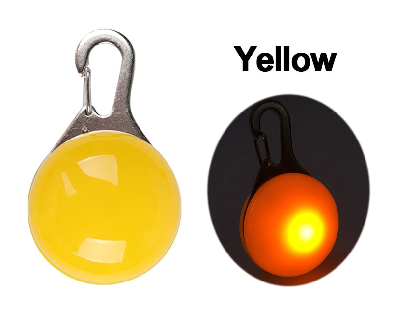 LED Night Safety Glowing Pendant That Clips on to Your Dogs Collar OR Can Clip on to Personal Key Chains.