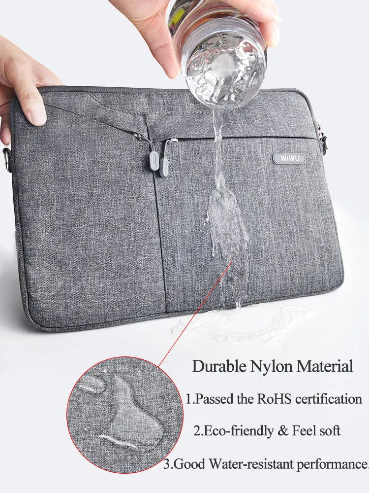 WiWU Waterproof Laptop Bag 15.3,16, 15.6, 14.2,Or 13.3  For MacBook Air Or Notebook Bag