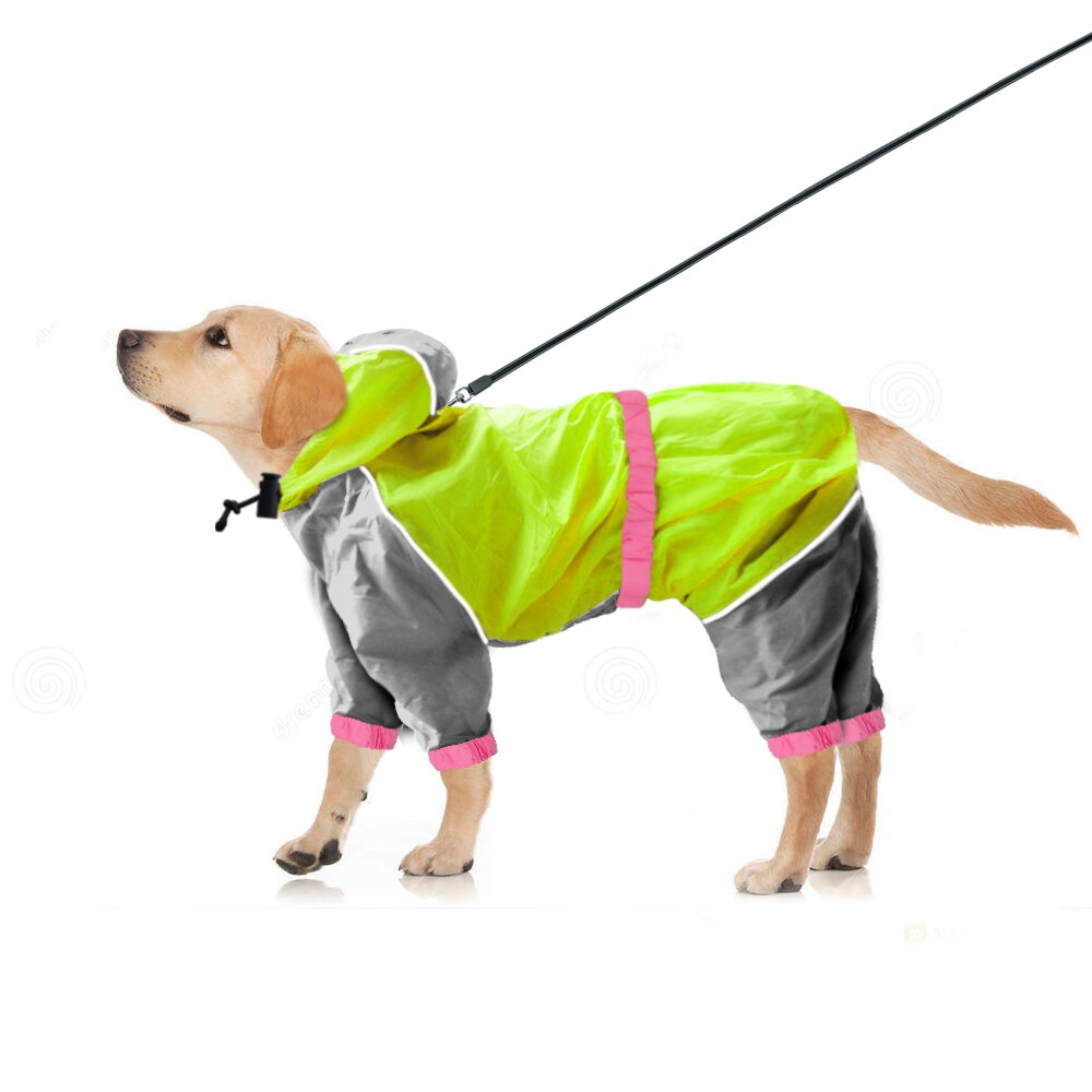 Dog S-2XL Reflective Raincoat.